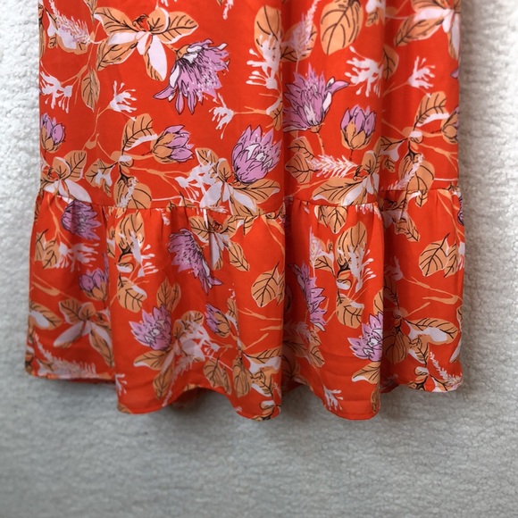 NWT Collective Concepts Womens Orange Floral One Shoulder Dress SIZE SMALL - Picture 5 of 9